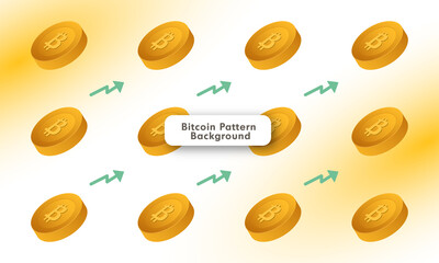 Bitcoin pattern background with traffic