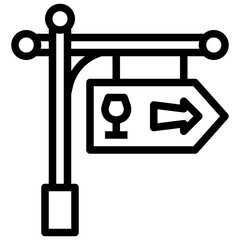 SIGNBOARD line icon,linear,outline,graphic,illustration