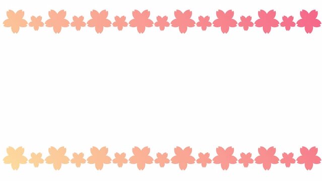 桜のイラストが回転するアルファ付きループのフレームアニメーション