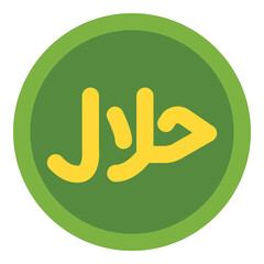 halal icon illustration with flat style