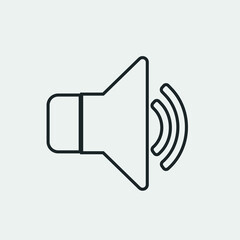 Speaker vector icon illustration sign