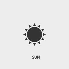 Sun vector icon illustration sign
