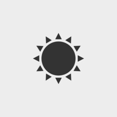 Sun vector icon illustration sign