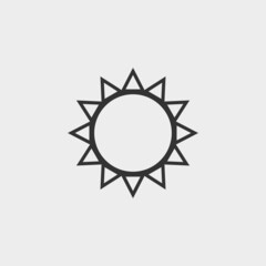 Fototapeta premium Sun vector icon illustration sign
