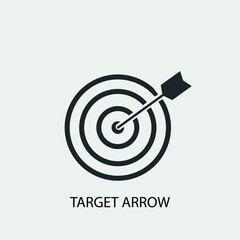 Target vector icon illustration sign