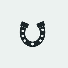 Naklejka premium Horseshoe vector icon illustration sign