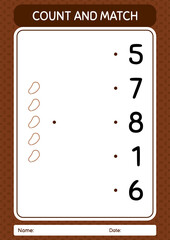 Count and match game with prayer beads. worksheet for preschool kids, kids activity sheet