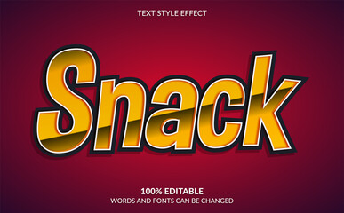 Editable Text Effect, Snack Text Style	