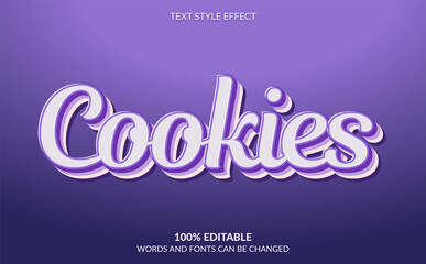 Editable Text Effect, Cookies Text Style	