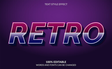 Obraz premium Editable Text Effect, Retro Text Style 