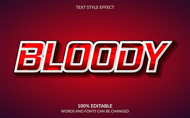 Editable Text Effect, Bloody Text Style	