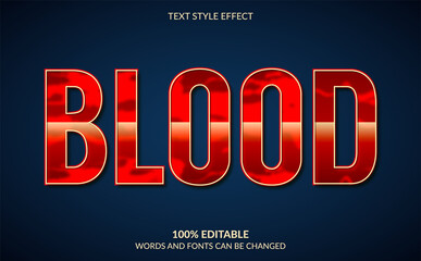 Editable Text Effect, Blood Text Style	