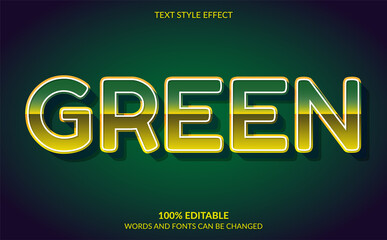 Editable Text Effect, Green Text Style	