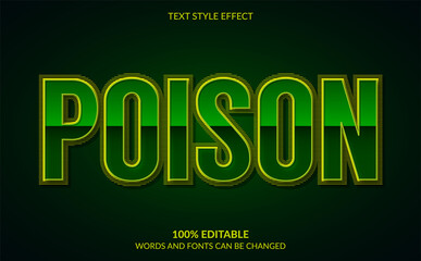 Editable Text Effect, Green Poison Text Style	