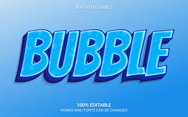 Editable Text Effect, Bubble Text Style	