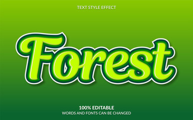 Editable Text Effect, Forest Text Style	