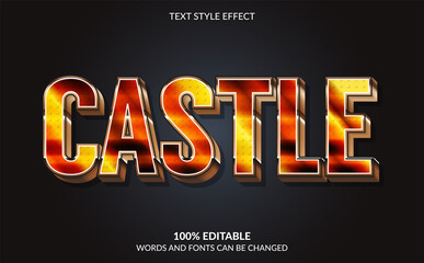 Editable Text Effect, Castle Text Style	