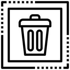 DELETE line icon,linear,outline,graphic,illustration