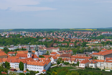 Fototapeta na wymiar Panoramic photo of Prague, Czech Republic