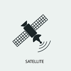 Satellite vector icon illustration sign