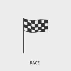 Race vector icon illustration sign