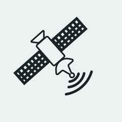 Satellite vector icon illustration sign