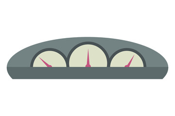 car dashboard on white background