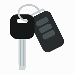 car keys on a white background