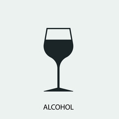 Alcohol vector icon illustration sign