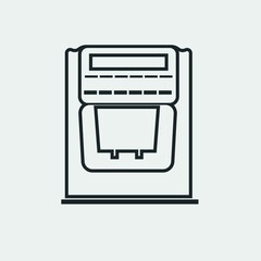 Coffee machine vector icon illustration sign