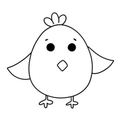 Easter Chick outline design-SVG