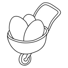 Easter Egg outline design-SVG