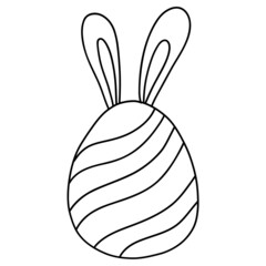 Easter Egg outline design-SVG