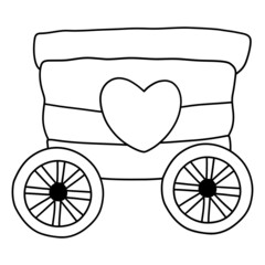 Classic carriage outline design-SVG