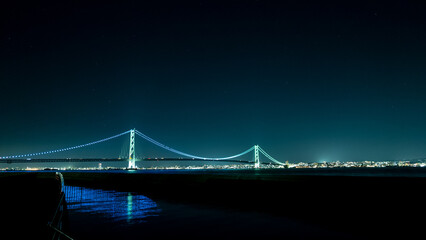 橋と星空
