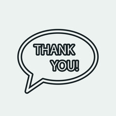 Gratitude vector icon illustration sign