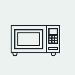 Microwave vector icon illustration sign