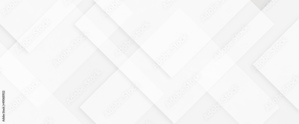 Wall mural abstract white background with texture pattern, layered geometric triangle shapes, white and grey gl