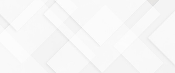 Abstract white background with texture pattern, layered geometric triangle shapes,  white and grey glossy squares abstract tech banner design, 