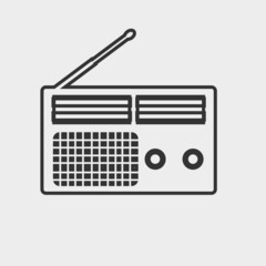 Radio news vector icon illustration sign