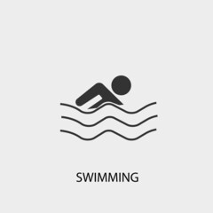 Swimming vector icon illustration sign