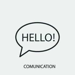 Communication vector icon illustration sign