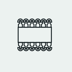 CPU vector icon illustration sign