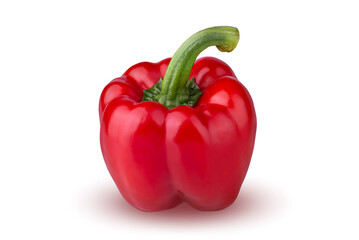 Red Bell Pepper isolated on white background