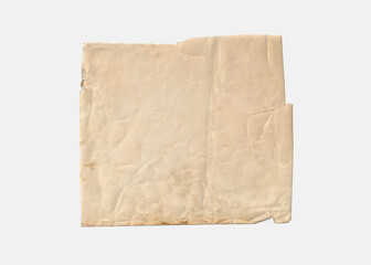 Old brown vintage paper on white background