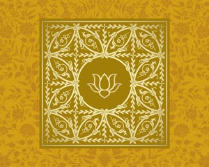 water lily, wedding card design, royal India	