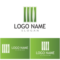 Bamboo Logo Template vector icon illustration design
