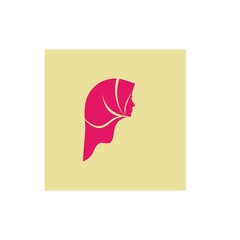 Muslimah hijab logo design hijab logo template vector image and icon