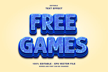 Free Games 3D Editable Text Effect