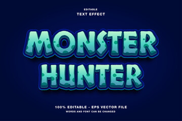 Fototapeta premium Monster Hunter Game Logo Editable